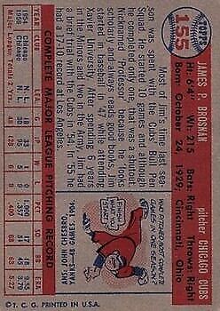 1957 Topps #155 Jim Brosnan - NM