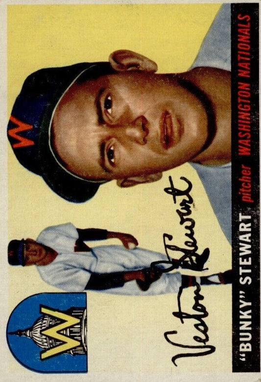 1955 Topps #136 Veston Bunky Stewart RC - NM