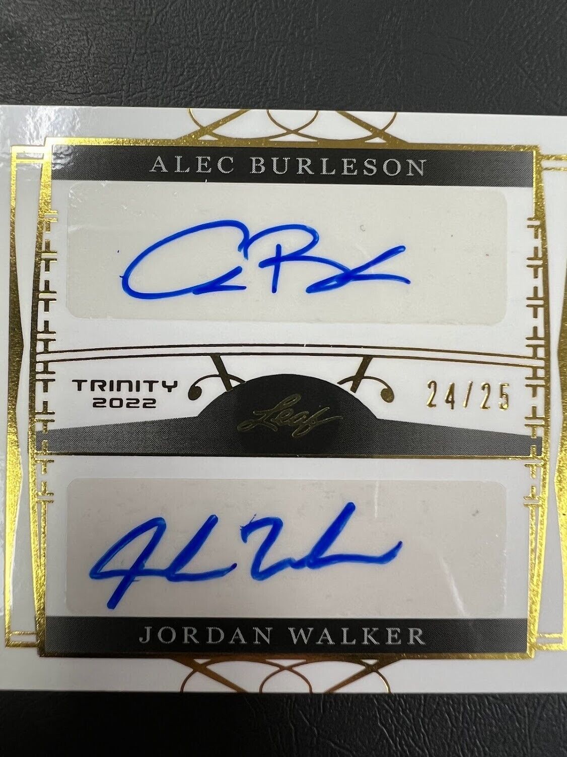 2022 Leaf Trinity Alec Burleson Jordan Walker 24/25 Dual Auto Rookie CARDINALS J