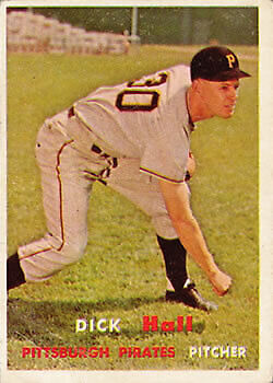 1957 Topps #308 Dick Hall - NM
