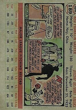 1956 Topps #189 Ned Garver - NM