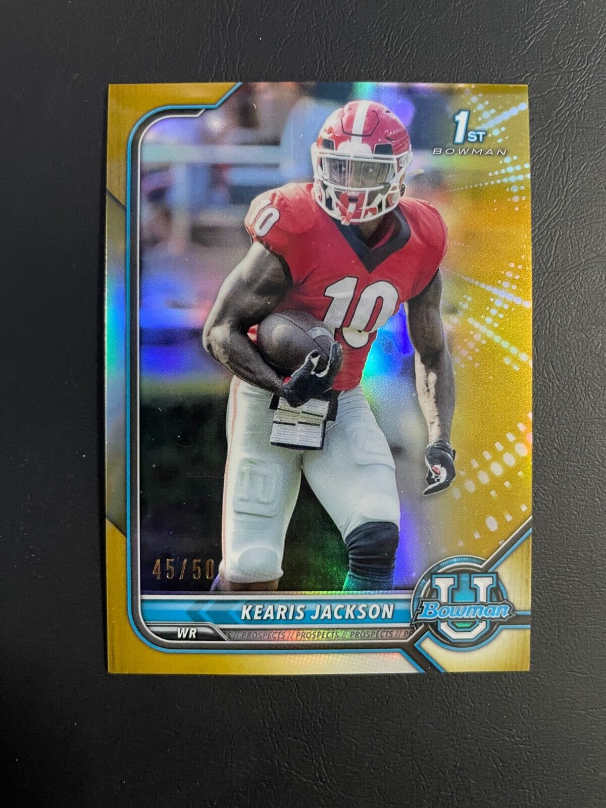 2022 Bowman University Kearis Jackson #27 1st Bowman Gold Refractor /50