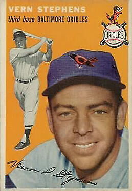 1954 Topps #54 Vern Stephens - Vg+