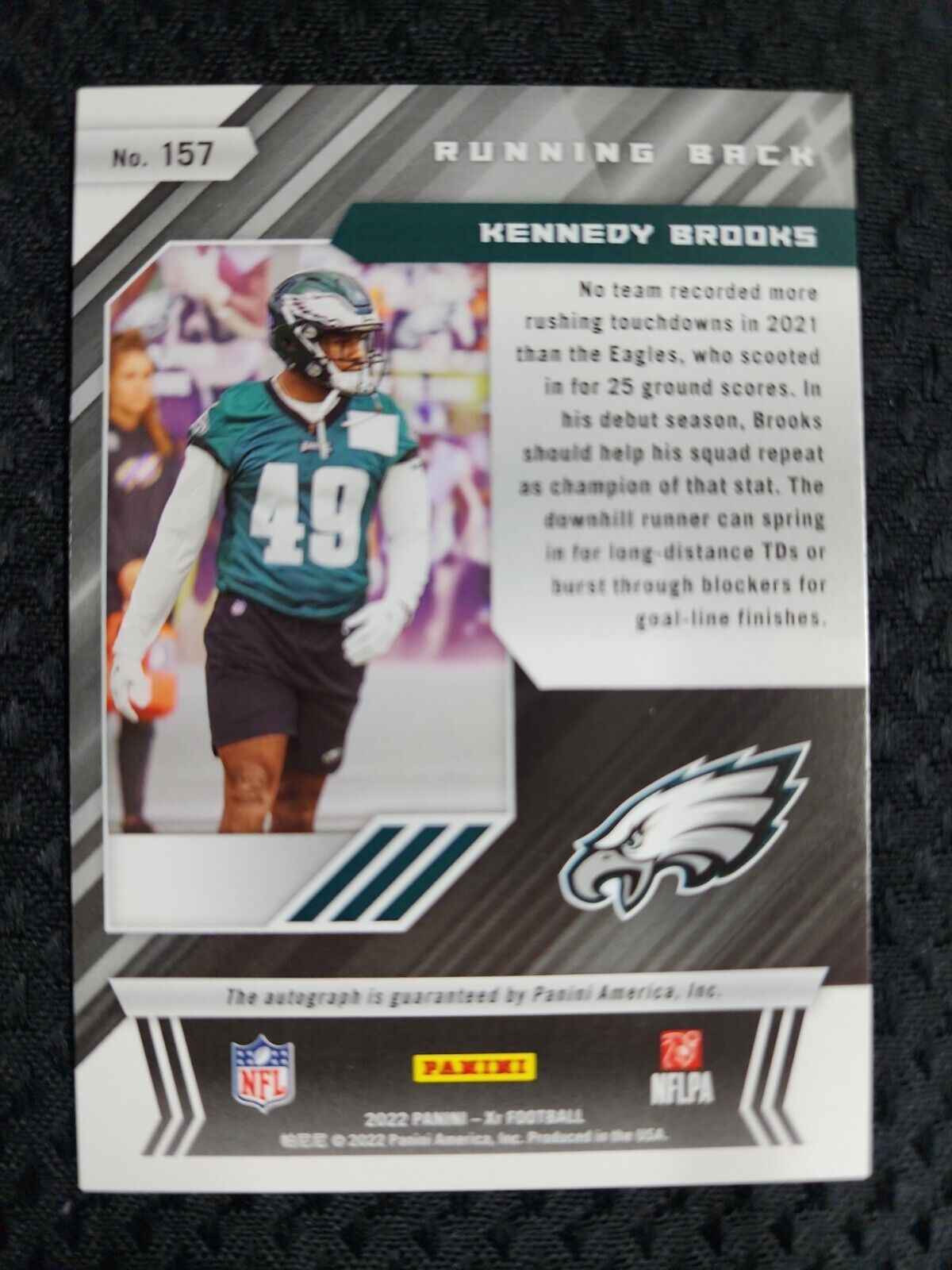 2022 Panini XR Football Kennedy Brooks RC ROOKIE AUTOGRAPHS /199 #157 Eagles