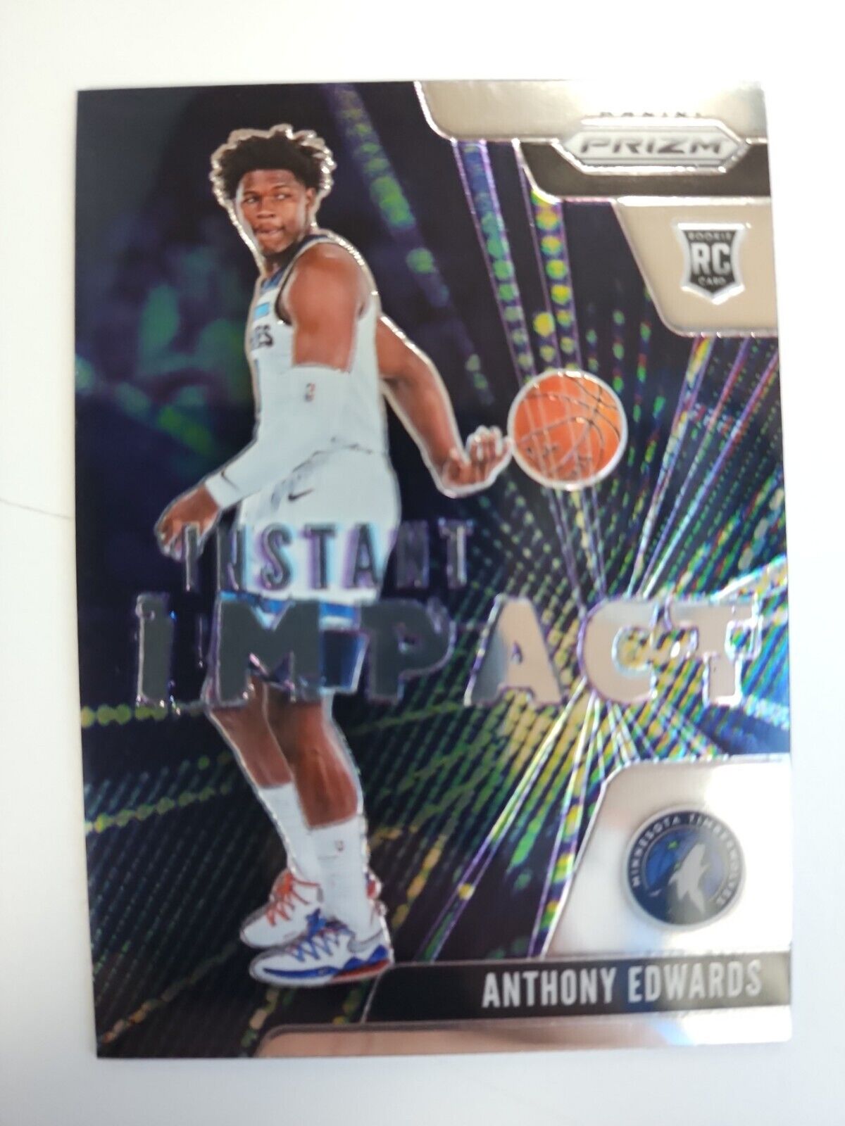2020-21 Panini Prizm Instant Impact #1 ANTHONY EDWARDS RC Minnesota Timberwolves