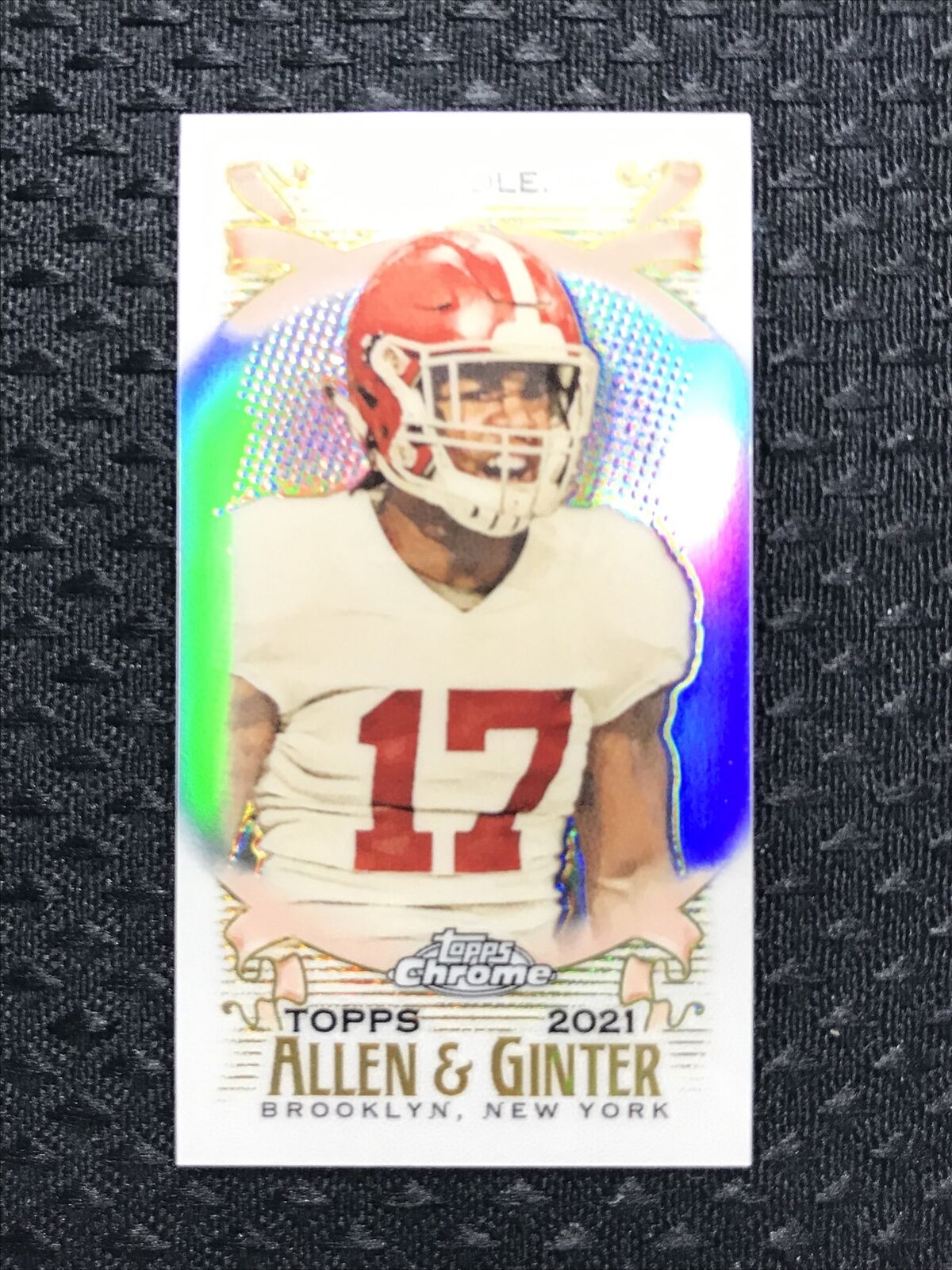 Jaylen Waddle 2021 Topps MINI CHROME REFRACTOR ALLEN & GINTER - Miami Dolphins