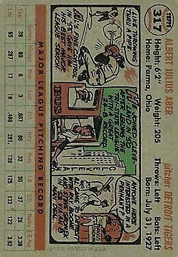 1956 Topps #317 Al Aber - NM