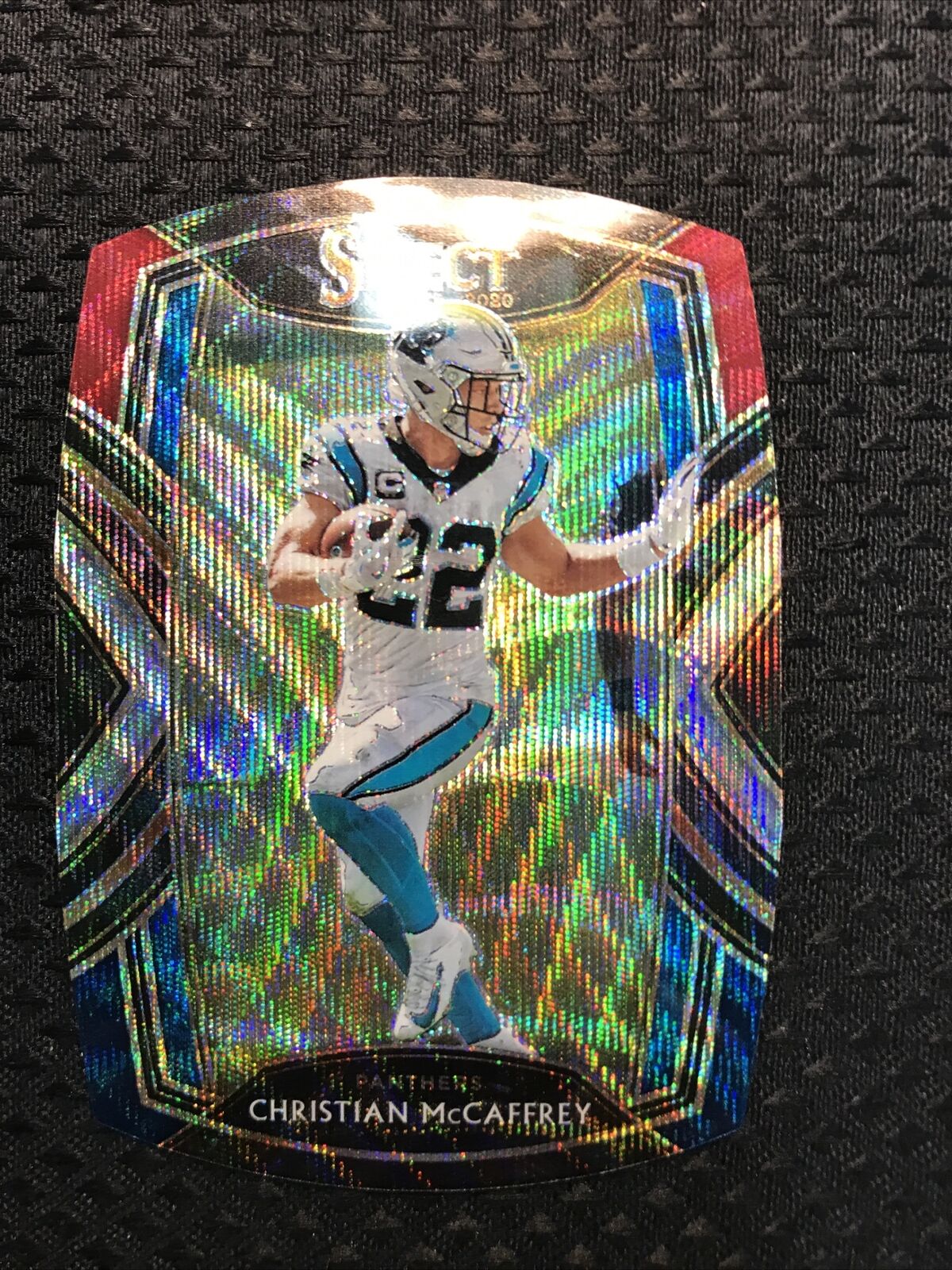2020 Select CHRISTIAN MCCAFFREY TRI COLOR die cut CLUB level Wave #207