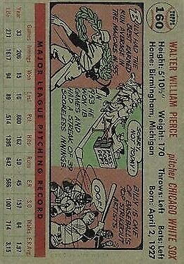 1956 Topps #160 Billy Pierce - NM