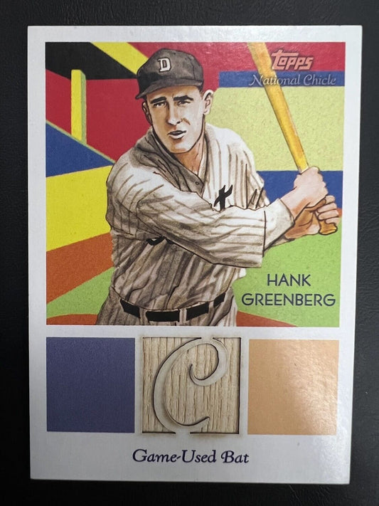 Hank Greenberg 2010 Topps National Chicle GU Bat Relics #NCR-HG Detroit Tigers J