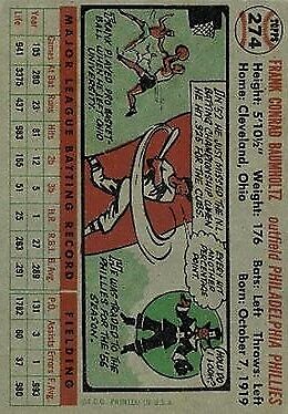 1956 Topps #274 Frank Baumholtz - NM