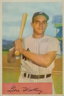 1954 Bowman #209 Gene Woodling UER Reversed Photo - NM