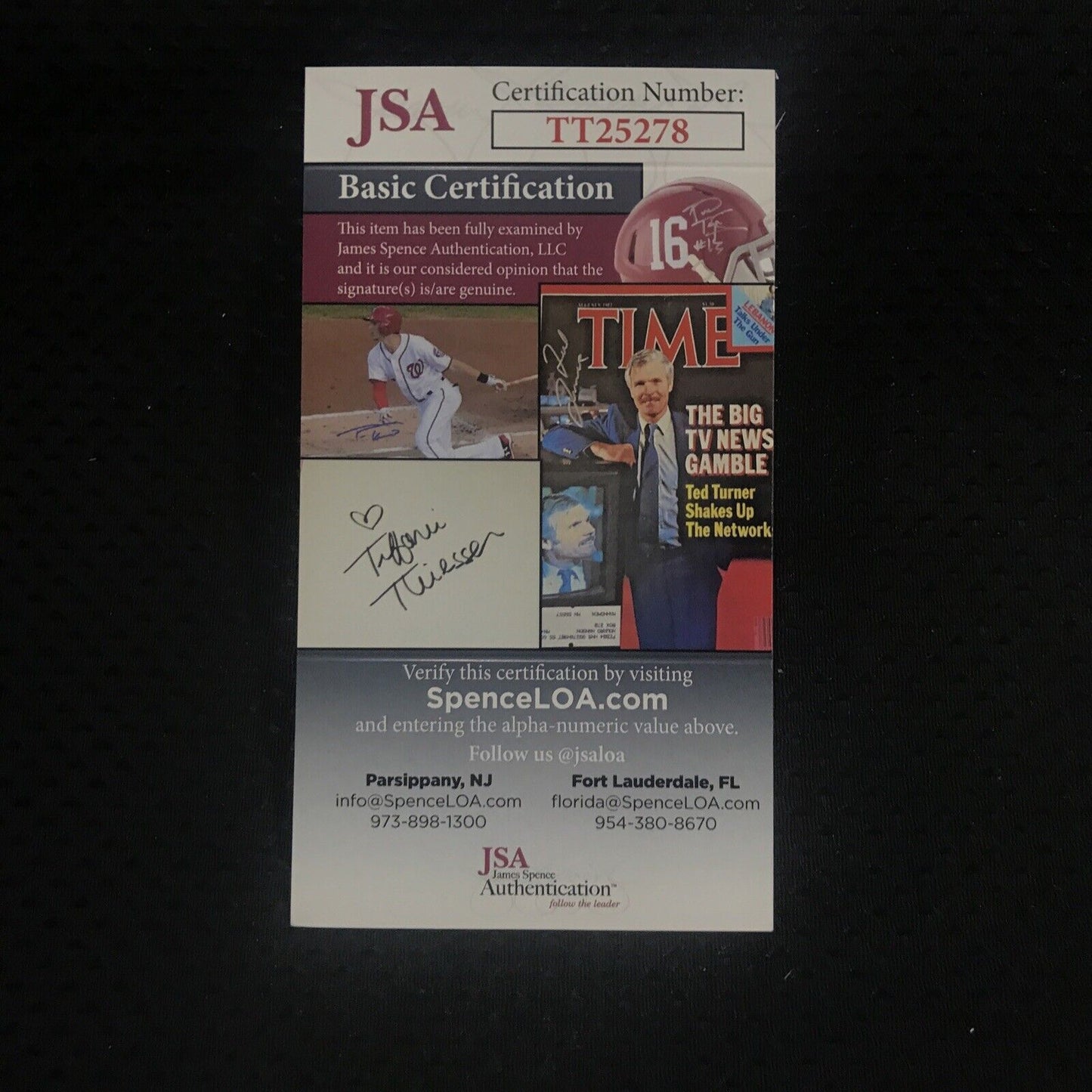 Ralph Branca d'2016 Signed 4x6 Index Card 1944-53 Brooklyn Dodgers JSA
