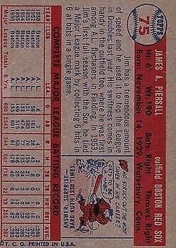 1957 Topps #75 Jimmy Piersall - NM