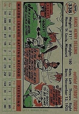 1956 Topps #338 Jim Delsing - NM