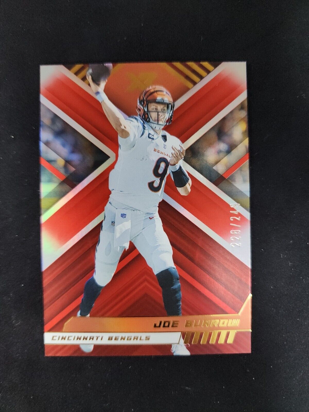2022 Panini XR Football Joe Burrow Red #18 Cincinnati Bengals #/249