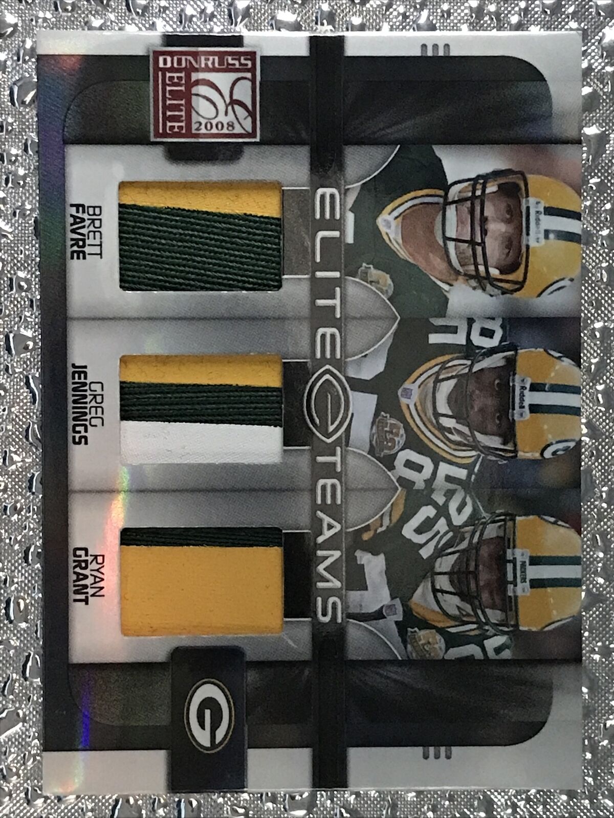 2008 Donruss Elite Teams Jerseys ET-7 PACKERS Brett Favre/Jennings/Grant /50**