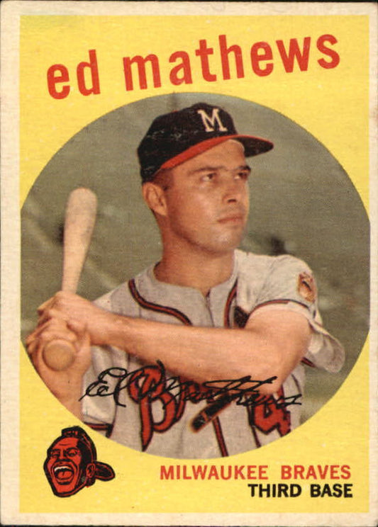 1959 Topps #450 Eddie Mathews - NM