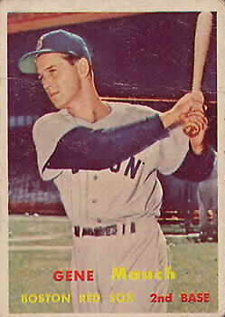 1957 Topps #342 Gene Mauch - Vg+