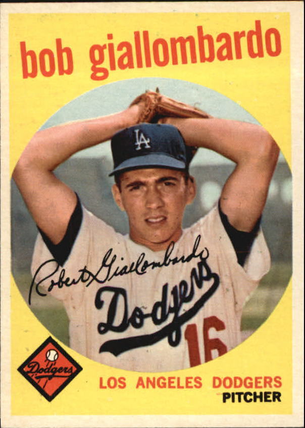 1959 Topps #321A Bob Giallombardo RC With Option line - NM