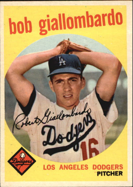 1959 Topps #321A Bob Giallombardo RC With Option line - NM