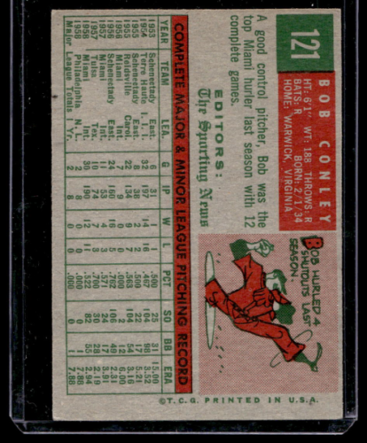 1959 Topps #121 Bob Conley RS RC - NM