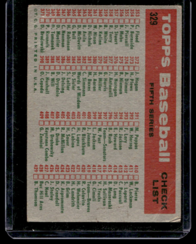1959 Topps #329 Detroit Tigers CL - NM