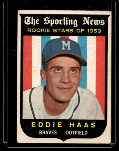 1959 Topps #126 Eddie Haas RS RC - NM