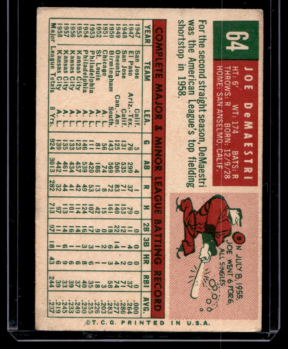 1959 Topps #64 Joe DeMaestri - NM