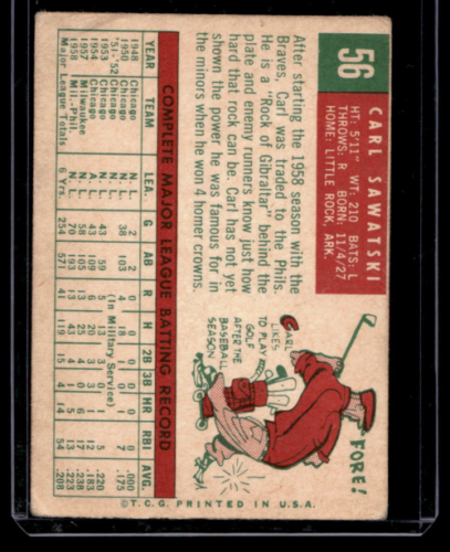 1959 Topps #56 Carl Sawatski - NM