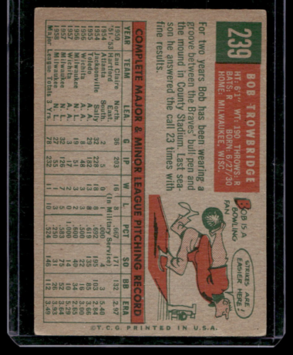 1959 Topps #239 Bob Trowbridge - NM