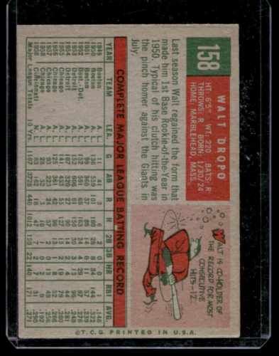 1959 Topps #158 Walt Dropo - NM