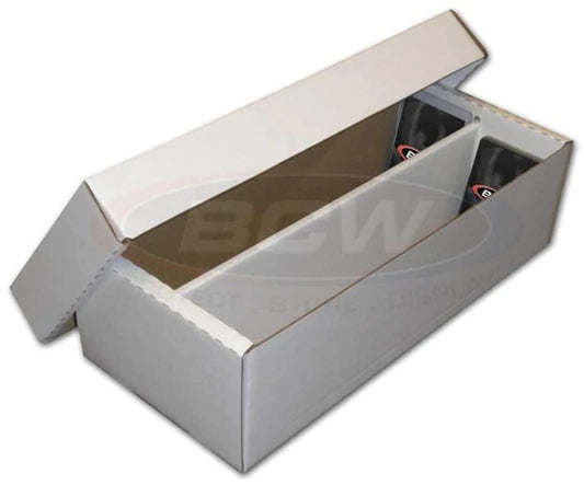 BCW Shoe Storage Card Box - 1 ct | Durable Cardboard Box for Trading Cards, Gaming Cards, and Collectibles | Holds 1600 Standard Cards or 300 3x4 Toploaders | Collectible Gaming Card Organizer Box