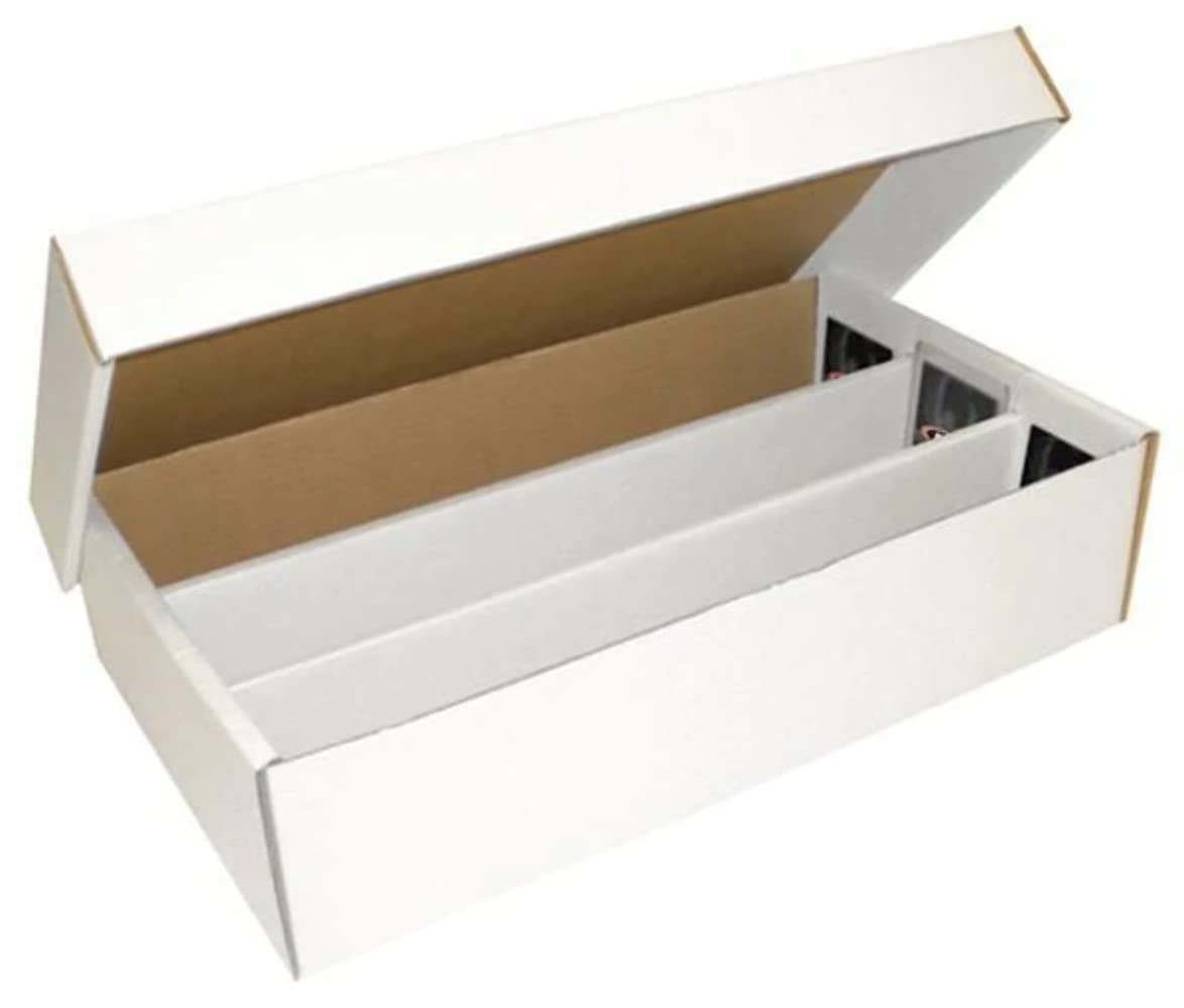BCW 3-Row Super Shoe Storage Box, 3000 Count (2 dividers)