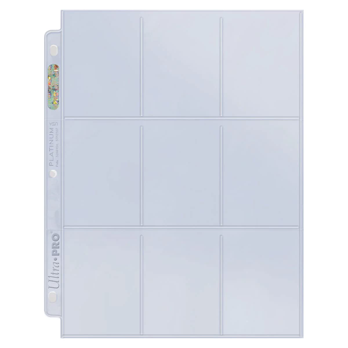 Ultra Pro 9 Pocket Pages Platinum Series 100 Pages of Card Sleeves for Trading Baseball Card Binder, -Pokemon and Baseball Card Sleeves