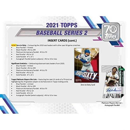 2021 Topps Series 2 Baseball Jumbo Box (10 Pack, 46 Cards per Pack)