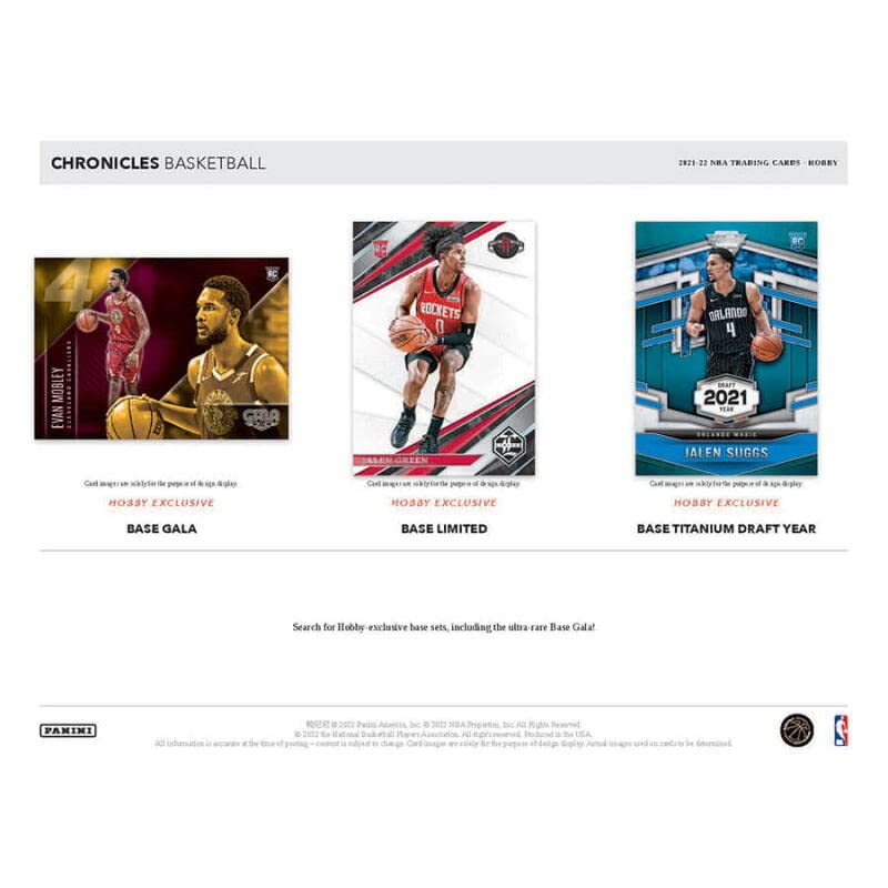 2021-22 Panini Chronicles Basketball Hobby Box (6 Packs/8 Cards: 2 Autos)