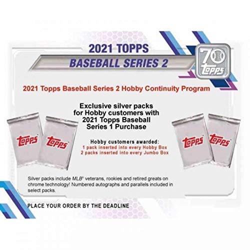 2021 Topps Series 2 Baseball Jumbo Box (10 Pack, 46 Cards per Pack)
