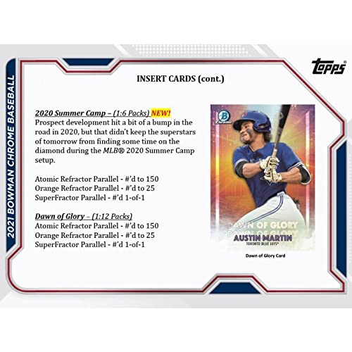 2021 Bowman Chrome Baseball Lite Box: 10 Packs/5 Cards