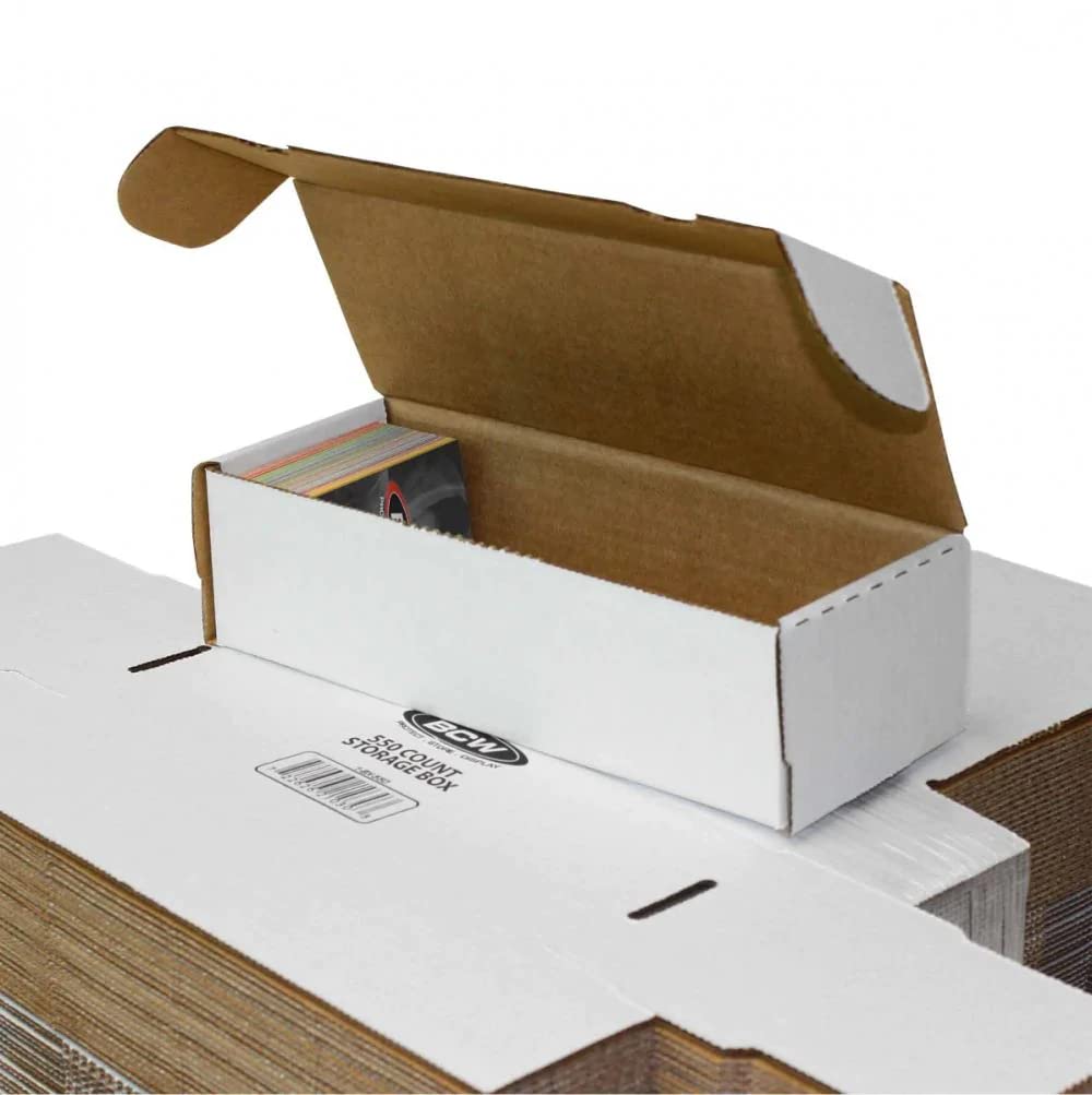 BCW 550 Count Trading Card Storage Box | Cardboard Organizer for Baseball, Basketball, Football Cards, MTG, Pokemon | Card Game Storage & Protection | Card Storage Box | Assembly Required