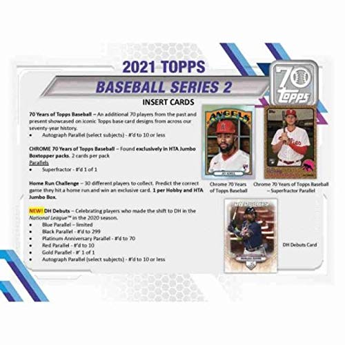 2021 Topps Series 2 Baseball Jumbo Box (10 Pack, 46 Cards per Pack)
