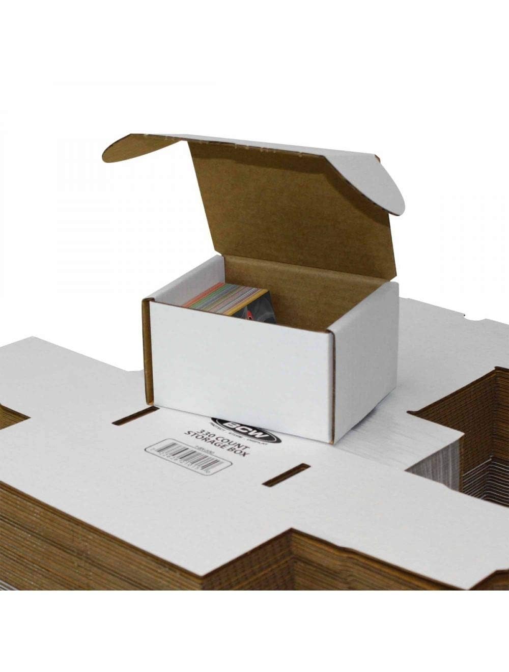 BCW 550 Count Trading Card Storage Box | Cardboard Organizer for Baseball, Basketball, Football Cards, MTG, Pokemon | Card Game Storage & Protection | Card Storage Box | Assembly Required