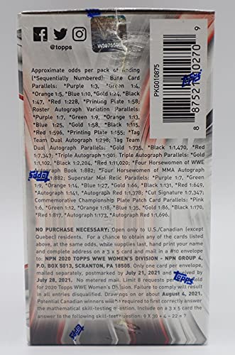 2021 Topps WWE Women's Division Hobby Box - 1 Autograph and 1 Relic Card Guaranteed - 60 Cards Per Box