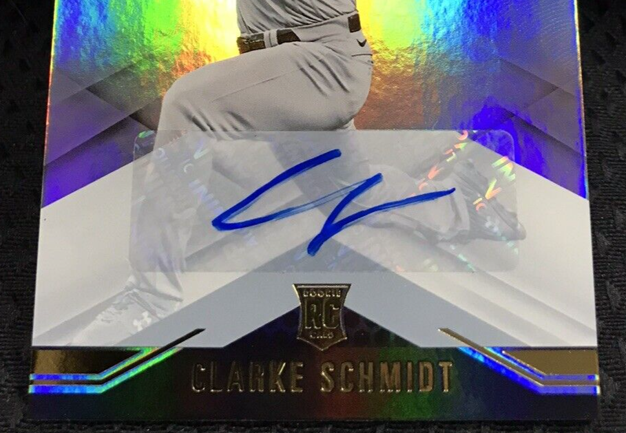 2021 Panini Chronicles Titanium Clarke Schmidt Rookie Card RC Autograph Auto #8