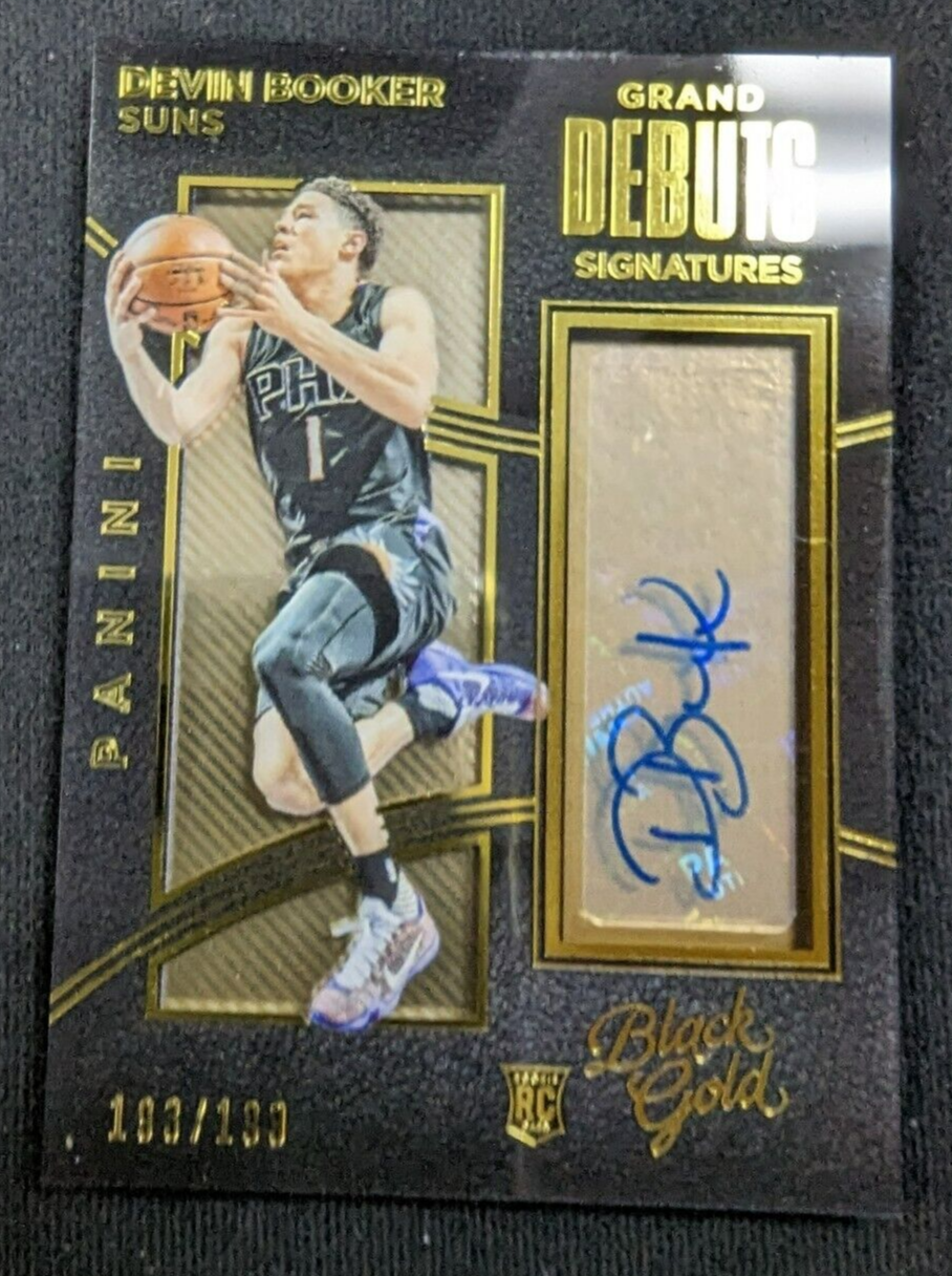 2015-16 Panini Black Gold Devin Booker Grand Debuts RC Auto Playoffs /199