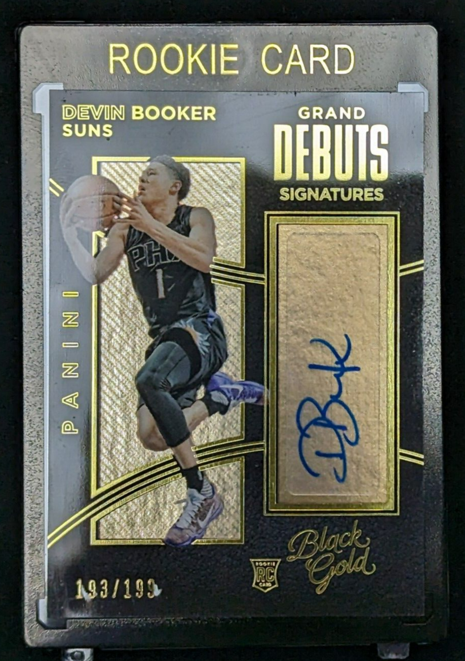 2015-16 Panini Black Gold Devin Booker Grand Debuts RC Auto Playoffs /199