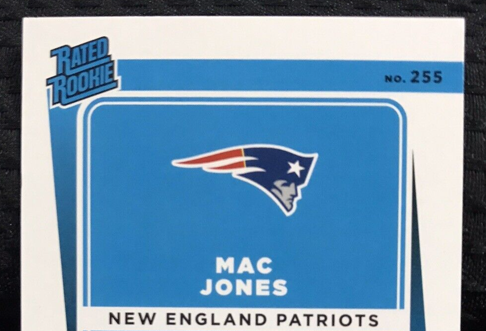 Mac Jones 2021 Donruss Blue Press Proof Rated Rookie RC SP #255 Patriots🔥