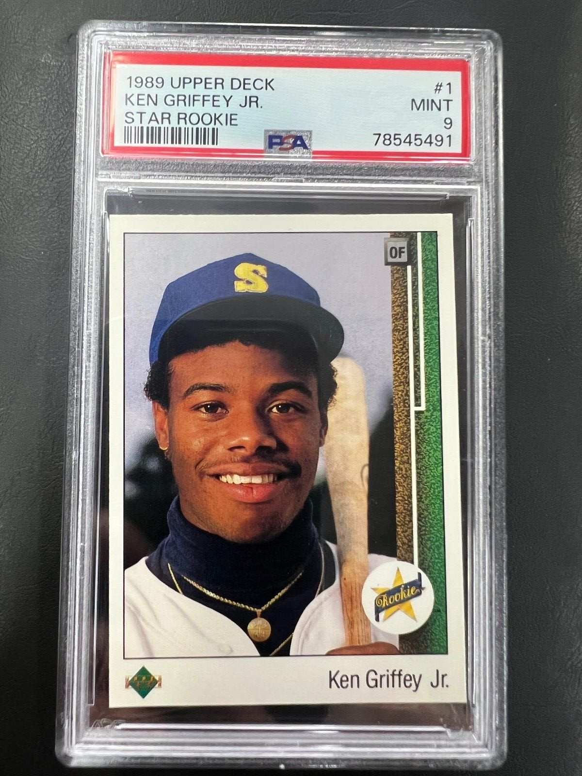 1989 Upper Deck Ken Griffey Jr Star Rookie #1 PSA Mint 9 J