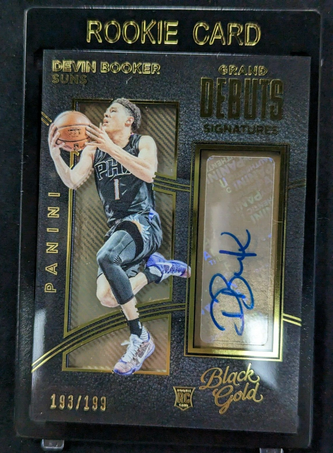 2015-16 Panini Black Gold Devin Booker Grand Debuts RC Auto Playoffs /199