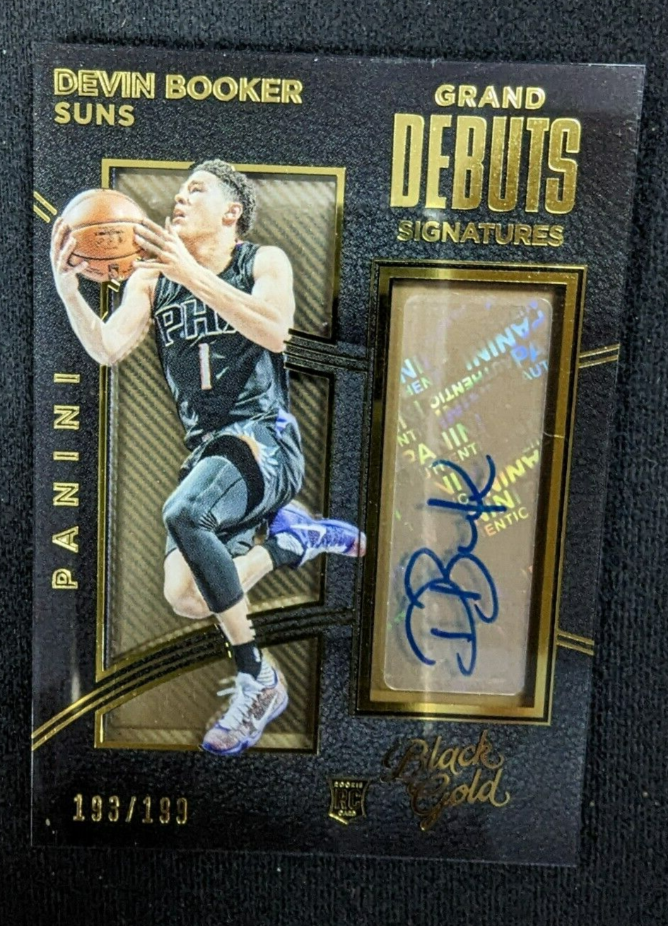 2015-16 Panini Black Gold Devin Booker Grand Debuts RC Auto Playoffs /199